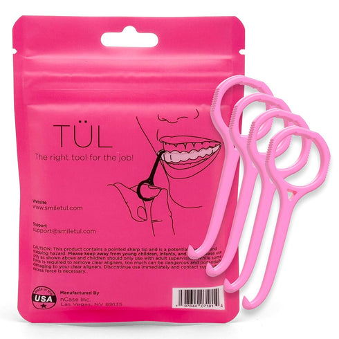 TÜL | Only Invisalign Remover Tool Made in the USA | Lifetime Replacements | Ortho Recommended Aligner Remover Tool & Retainer Remover Tool | Pink...