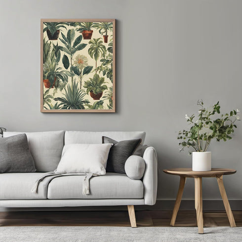 Posterizer 1 pcs-plants and pots-minimalist cute poster 1-Floral & Botanical Art-GIft for Men Women Teens-Living Room Bedroom Decor- unframed wall...