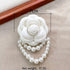 Vintage Camellia Pearl Tassel Brooches Bracelet Bohemian Pearl Safety Pins Bracelets Flower Hairpin Headpieces Shawl Pins Dainty Elegant Lapel Pin...