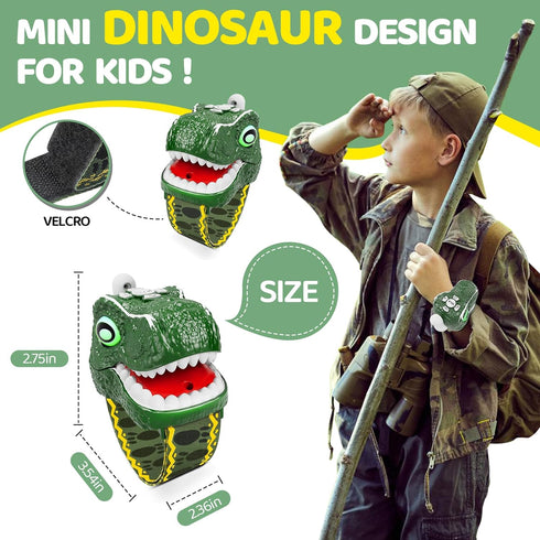 Dinosaur Walkie Talkies for Kids 2 Pack Camping Gear T-Rex Outdoor Toys for Boys Age 3-12 Year Old 3 Channel Long Range Birthday Gifts Halloween C...