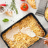 TeamFar Lasagna Pan, 9.4 x 7 x 2 Inch Stainless Steel Deep Baking Roasting Brownie Pan for Toaster Oven, Black Non-Stick Coating Rectangle Cake Pa...