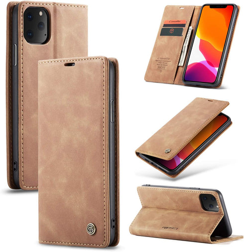 SINIANL iPhone 11 Leather Case, Book Folding Flip Case with Kickstand Credit Card Slot Magnetic Closure Protective Cover for Apple iPhone 11 2019 ...