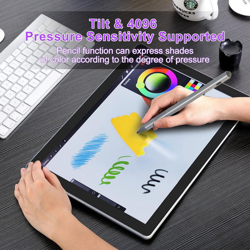 Stylus Pen for Microsoft Surface Pro/Book/Laptop/Studio - Surface Pro 11/10/9/8/7/6/5/4 Pen Windows Stylus with Palm Rejection and Rechargeable, 4...