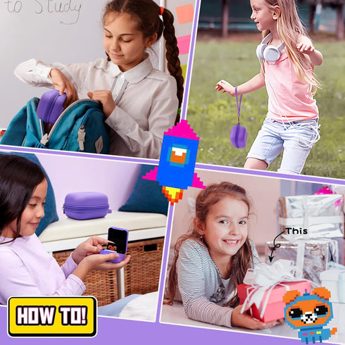 TiMOVO Carrying Case and Silicone Case for Bitzee Interactive Toy Digital Pet, Hard Protective Storage Case + Silicone Cover Fits Bitzee Virtual E...