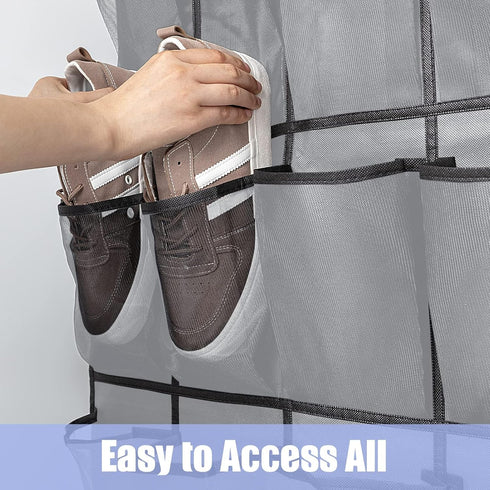 Over the Door Shoe Organizers 35 Mesh Pockets Hanging Shoe Organizer Shoe Rack for Closet Entryway Bedroom Bathroom Pantry Shoe Holder for Men Sne...