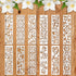 12 Pieces Stencils for Painting, Reusable Border Leaf Stencil, Furniture Cake Decorative Stencils for Wood Wall DIY Art Craft Canvas Fabric Home D...