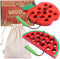 KLT Lacing Toy for Toddlers, Wooden Threading Toys, 1 Apple and 1 Watermelon with Bag, Educational and Learning Montessori Activity for Baby and K...
