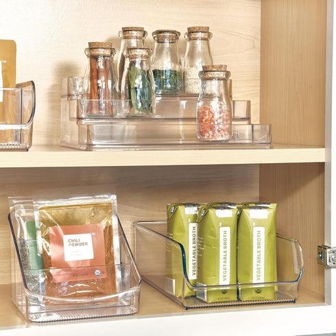 iDesign 3-Tier Spice Rack Organizer for Cabinets, Pantry or Countertop - Clear - Made in USA...