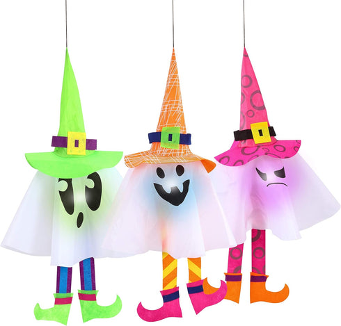 JOYIN 3 Packs 30” Halloween Outdoor Ghost LED Light up Lantern Party Decor for Halloween, Outdoor Decoration, Halloween-Themed Party Decorations...