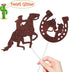 24Pcs Cowgirl Party Cake Cupcake Topper Pink Cowgirl Western Cupcake Toppers for Western Cowgirl Party Kids Birthday Party Baby Shower Favor Suppl...