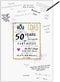 50th Birthday Party Guest Book Poster - Table Centerpiece Decoration Banner for Women or Men Turning 50 years old - Sweet Guest Book Alternative -...