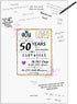 50th Birthday Party Guest Book Poster - Table Centerpiece Decoration Banner for Women or Men Turning 50 years old - Sweet Guest Book Alternative -...