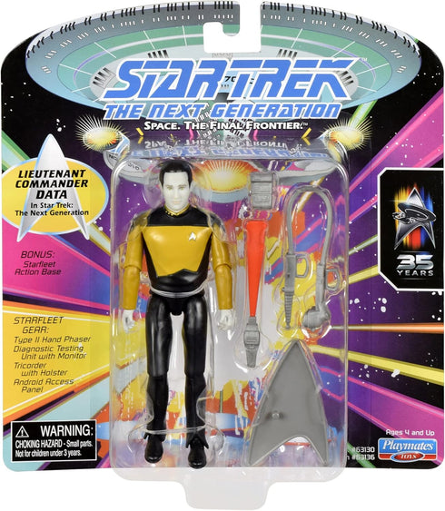 Star Trek Playmates Toys Universe: 5" Lt. Commander Data “Next Generation” Action Figure with Accessories, Multi...