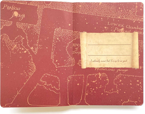 Paper House Productions Harry Potter 8" Foil Accent Soft Cover Journal with Satin Ribbon Page Marker - Marauder's Map...