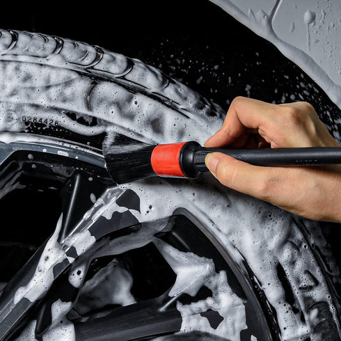 Metal Free Soft Wheel Cleaner Brush, Synthetic Wool Tire Cleaning Brush, Highly Water Absorption, Dense and Durable Tire Brush for Cleaning Wheels...