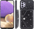 Asuwish Phone Case for Samsung Galaxy A32 5G 2021 6.5 inch Wallet Cover with Tempered Glass Screen Protector and Crossbody Strap Bling Glitter Car...