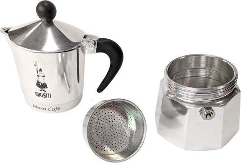 Bialetti, 06774, Moka Cafe 3 cup, Stove Top Espresso Maker, Black...