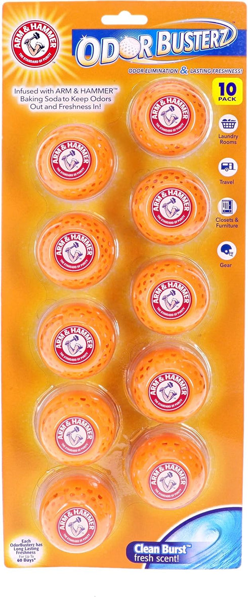Arm & Hammer 10-Pack Odor Busterz Deodorizing Balls, 10 Count...