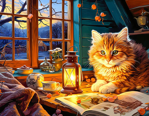 100 Piece Puzzles for Kids Reading Cat Puzzle 100 Piece Puzzles for Adults, Cute Kitten Puzzles 100 Pieces for Adults, 100 Piece Seniors Puzzles K...