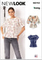 New Look Easy Misses' Peplum Top with Sleeve Variations Sewing Pattern Kit, Design Code N6753, Sizes 6-8-10-12-14-16, Multicolor...