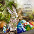 HDCRYSTALGIFTS 3.5inch Crystal Rabbit Bunny Figurine Collectibles Spring Easter Bunny Decorations Glass Art Animal Paperweight Easter Home Decor C...