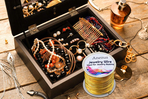 18 Gauge Jewelry Wire for Jewelry Making, Anezus Craft Wire Tarnish Resistant Copper Beading Wire for Jewelry Making Supplies and Crafting (18 Gau...