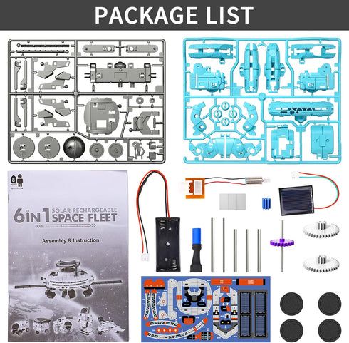 Lucky Doug STEM Projects for Kids Ages 8-12 12-16, 6-in-1 Building Science STEM Kits for Solar Robot Kit Space Toys Birthday Gifts for 8 9 10 11 1...
