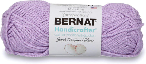 Bernat Handicrafter Cotton Scents Yarn, 1.5 oz, Gauge 4 Medium Worsted, Lavender...