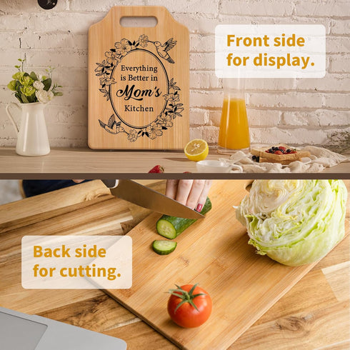 Gfts for Mom, Birthday Gifts for Mom, Mom Birthday Gifts - Unique Cutting Board - Best Mom Gifts from Daughter Son Christmas Gifts for Mom Mother ...
