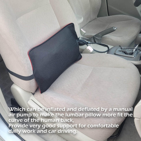 Inflatable Lumbar Support Pillow for Office Chair and Car Seat, Back Support Cushion with Air Pump for Reducing Lower Back Pain...