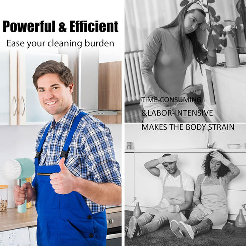 Electric Spin Scrubber, Folding Electric Cleaning Brush for Bathroom Rechargeable Shower Scrubber Power Scrubber Cordless with 3 Replaceable Clean...