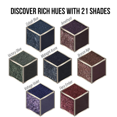 Black Smokey Eyeshadow Makeup Palette, Dark Smoky Eye Shadow Palettes for Halloween Goth Make up Glitter Shimmer Matte Pallets, Midnight Masquerad...