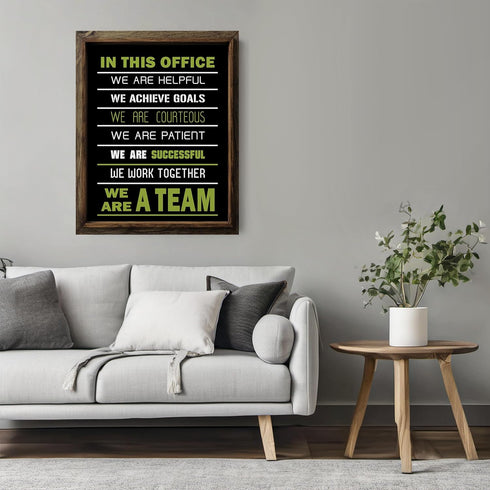 Posterizer 1 pcs-in this office we are a team quote-Workplace & Office Art-Motivational & Inspirational Art-Gift for Boss, Manager-decor for offic...