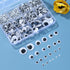 Bflaae 764pcs Black Wiggle Googly Eyes Self Adhesive, 4mm 6mm 8mm 10mm 12mm 15mm 20mm Large and Small Googly Eyes for Crafts...
