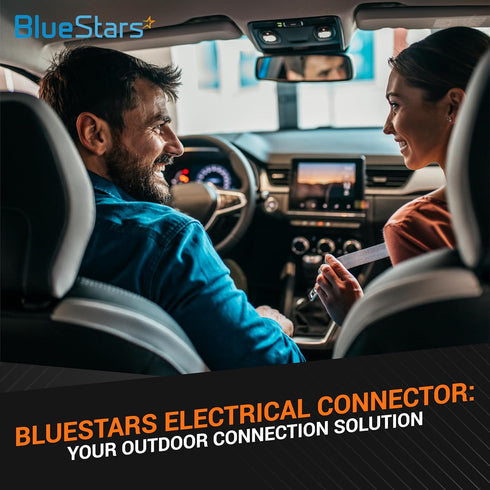 BlueStars 100 PCS Non-Insulated Butt Connectors, Butt Splice Connectors for 16-22 AWG - Marine Grade Pure Copper Tin Coated Crimp Terminals for El...