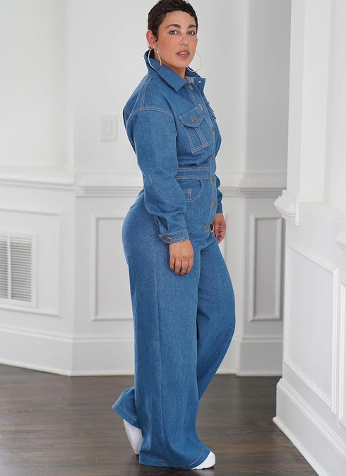 Simplicity Misses' Long Sleeve Jumpsuits Sewing Pattern Kit by Mimi G Style, Design Code S9822, Sizes 8-10-12-14-16, Multicolor...