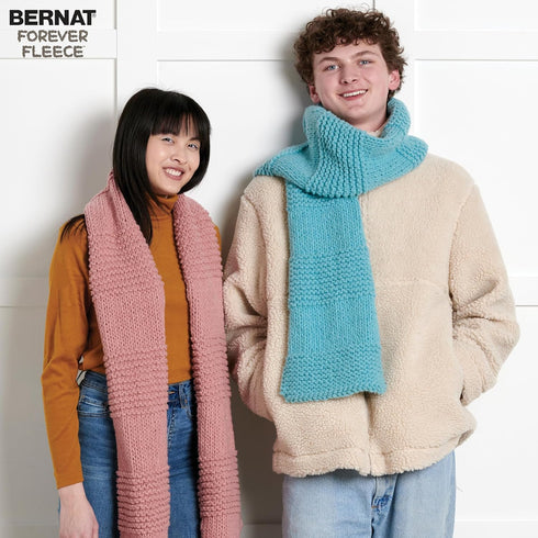 Bernat Forever Fleece Leisure Teal Yarn - 2 Pack of 280g/9.9oz - Polyester - 6 Super Bulky - 194 Yards - Knitting/Crochet......