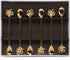 Alisveristime Traditional Ottoman Motif Tea Spoons - Decorative Stirring, Sugar, Tea Spoons (Set of 6) (Daisy) (Gold)...