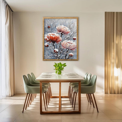 Posterizer 1 pcs-dainty flowers in nature -oil painting style-11-Floral & Botanical Art-Landscape & Nature Art-Living Room Bedroom Decor- unframed...