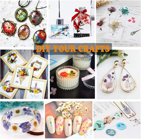 92 Pcs Purple Dried Pressed Flowers Real Natural Leave Petals for DIY Resin Candle Jewelry Nail Crafts...
