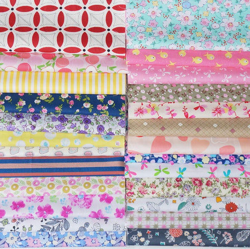 Cotton Fabric Squares Misscrafts 25pcs 30 x 30cm Quilting Fabric Bundle Patchwork Pre-Cut Quilt Squares for DIY Sewing Scrapbooking Quilting Dot P...