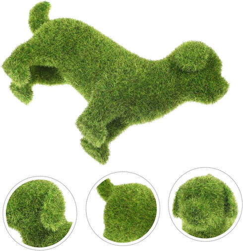 Angoily Flocking Dog Statues, Decorative Peeing Dog Statue, Puppy Statues, Pet Garden Statue, Dog Figurines for Garden Lawn Yard Patio Outdoor Dec...
