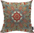 Mugod Paisley Flower Throw Pillow Cover Traditional Ethnic Floral Red Teal White Yellow Cotton Linen Square Cushion Cover Standard Pillowcase 18x1...