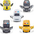 Die Cast Metal Little Toy Cars Set of 5, Openable Doors Pull Back Car Gift Pack for Kids (Police car)...
