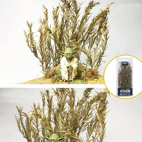 Cayway 2 Pack Static Grass Tuft, 2 Color Model Grass Tufts Railway Artificial Grass Long Shrub Vegetation Groups for DIY Architecture Building Mod...