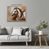 Posterizer 1 pcs- Beautiful white horse oil painting style-Art for Animal Lovers- Gift for Men Women Entrepreneur Teens-decor for Bedroom, Office,...