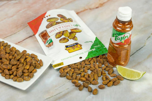 Tajin Seasoned Pistachio Kernels | No Shells | Tajin Clasico Chili Lime | Non-GMO Project Verified | Gluten Free | Vegan | Kosher | 5 Oz. Bag...