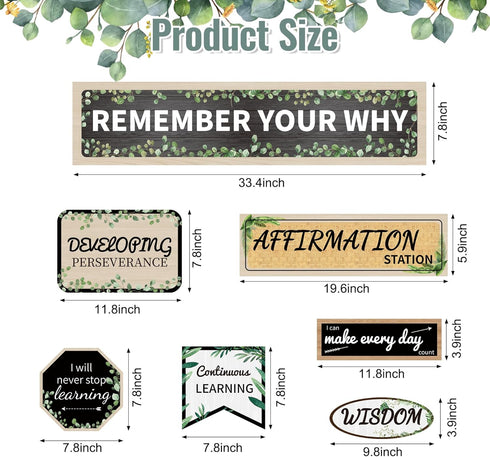 28 PCS Affirmation Station Bulletin Board Set, Growth Mindset Posters Classroom Bulletin Board Positive Decor, Inspirational Bulletin Board for Sc...