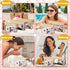 Boho Patch Cosmetic Bag - 3Pcs Summer Toiletry Bag Beige Clear Waterproof Travel Makeup Bag PVC Zipper Clutch Daily Use Purse Summer Beach Gifts f...