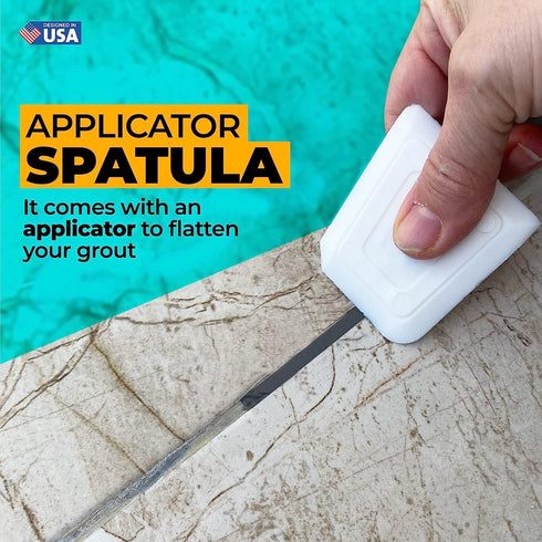 PentaUSA Tile Grout Repair Kit - Dark Grey Grout Filler, Triple Protection, Fast Drying Formula Restores and Renews Grout Lines with Grout Float (...